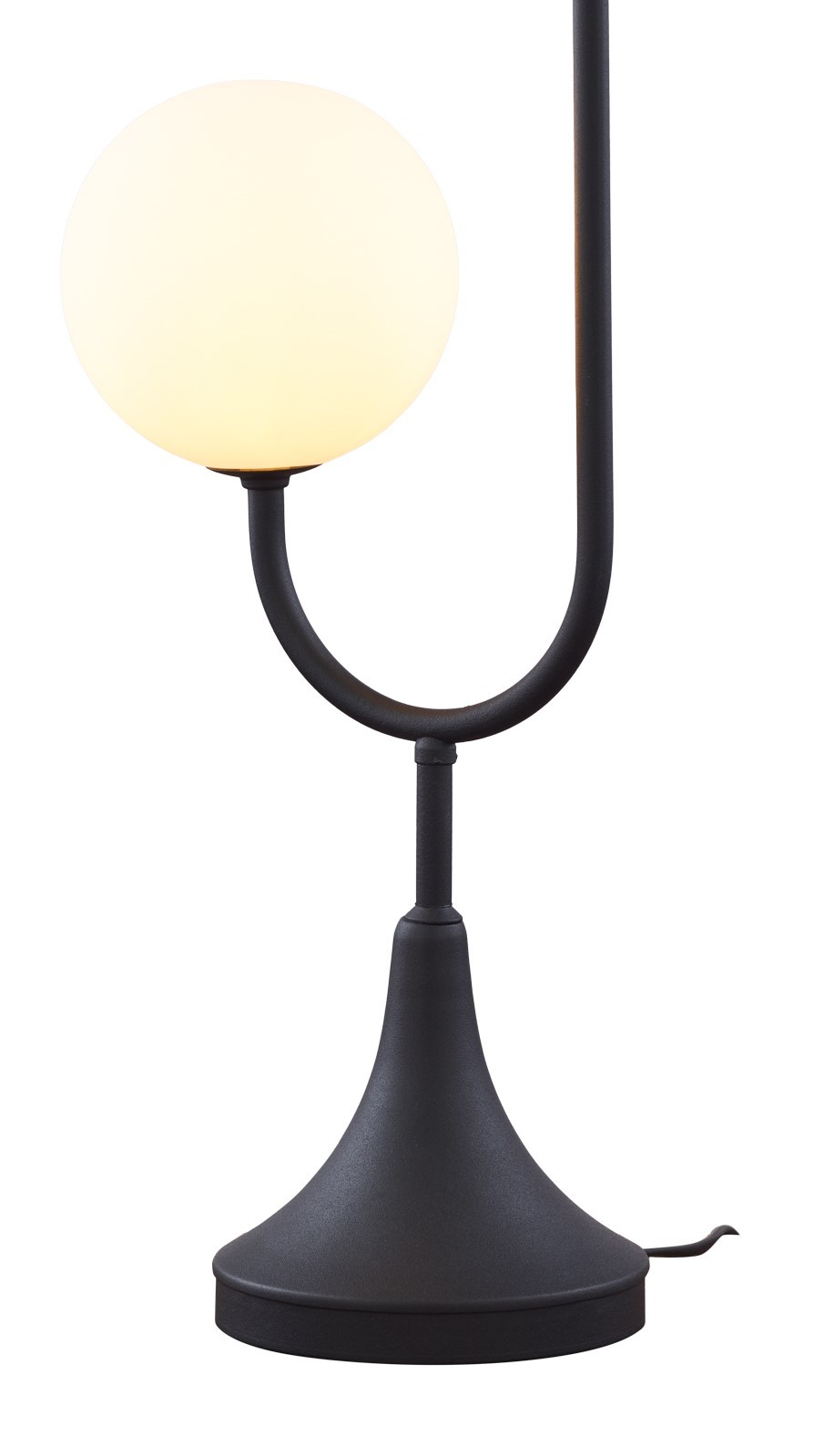 Lampka Nocna SELEN Czarny Biały Szklane Klosze 2xG9 73 cm