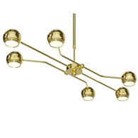 Żyrandol TIANA Złoty 6xGU10