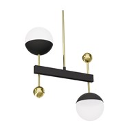 Lampa Wisząca DEGO Czarny Złoty 2xG9