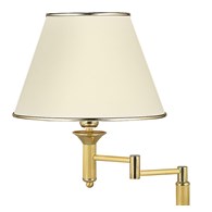Lampka Nocna CLASSIC  Złoty Ecru Abażur Regulowana 1xE27 56cm