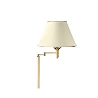 Lampa Podłogowa Regulowana CLASSIC Złoty Beżowy Abażur 1xE27 158 cm