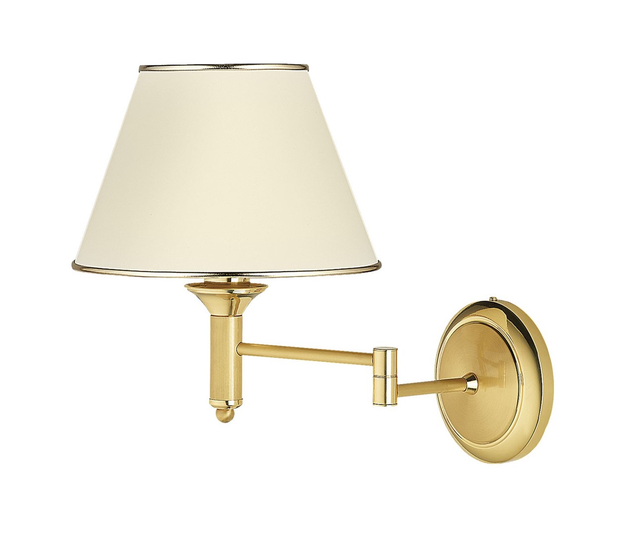 Kinkiet Regulowany CLASSIC Złoty Ecru Abażur 1xE27