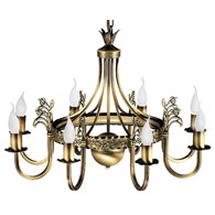 Żyrandol KORONA Patyna Złoty 8xE14