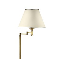 Lampa Podłogowa CLASSIC Regulowana Złoty Beżowy Abażur 1xE27 158 cm