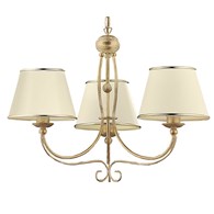 Żyrandol LAURA Patyna Beżowy Abażury 3xE27