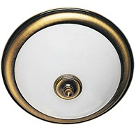 Plafon Sufitowy JUPITER Patyna Biały Szklany Klosz 2xE14 31 cm