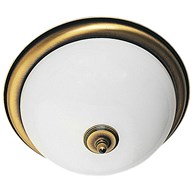 Plafon Sufitowy JUPITER Patyna Biały Szklany Klosz 2xE14 36 cm