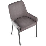 Krzesło tapicerowane K-439 ciemny popiel Stalowe nogi w kolorze czarnym, obicie wykonane z wysokiej jakości tkaniny, stanowić będzie eleganckie uzupełnienie wystroju salonu lub jadalni