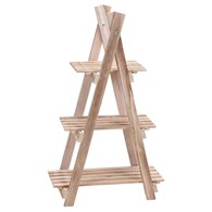 Kwietnik drabina 3 poziomy 84 cm Drewniany stojak pełniący funkcję kwietnika lub też regału na dekoracje, wyposażony w 3 półki, o wymiarach: 84x50x28 cm