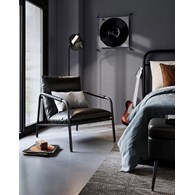 Fotel z podłokietnikami czarny EKHO