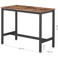 Stół kuchenny barowy do jadalni LOFT Stół barowy o wszechstronnym zastosowaniu: do kuchni, jadalni, biura - w stylu industrialnym, vintage.