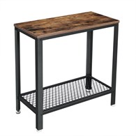 Konsola industrialna stolik kawowy 60 cm Wykonana ze stali i płyty MDF, nowoczesna rustykalna półka stolik do salonu w stylu industrialnym, minimalistycznym oraz LOFT