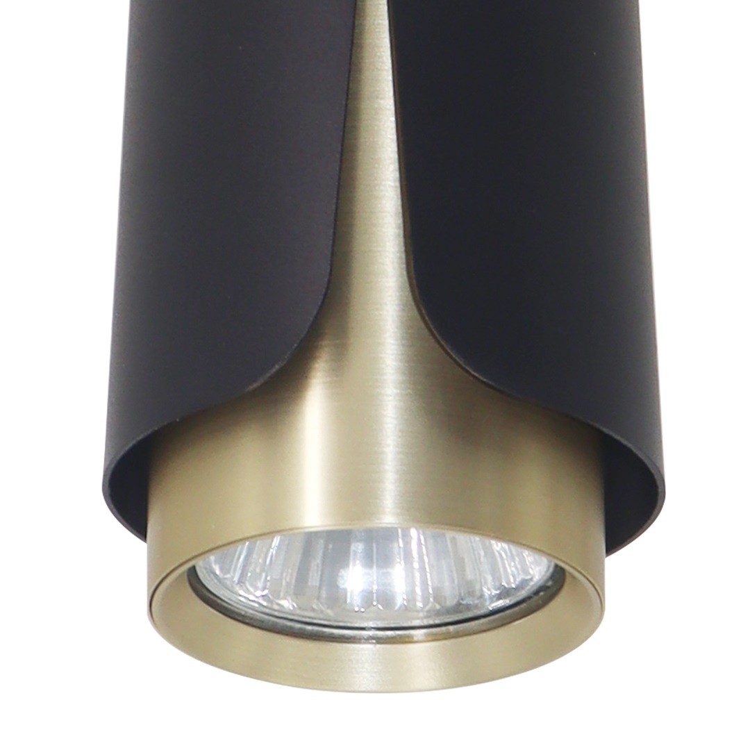 Lampa Sufitowa FLOWER Czarny Złoty 1xGU10
