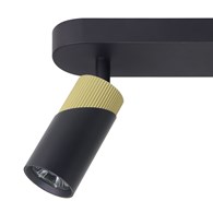 Lampa Sufitowa Spot NEO Czarny Złoty 2xGU10