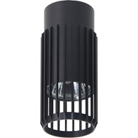 Lampa Sufitowa VERTICAL Czarny Metalowy Klosz 1xGU10 6x14cm