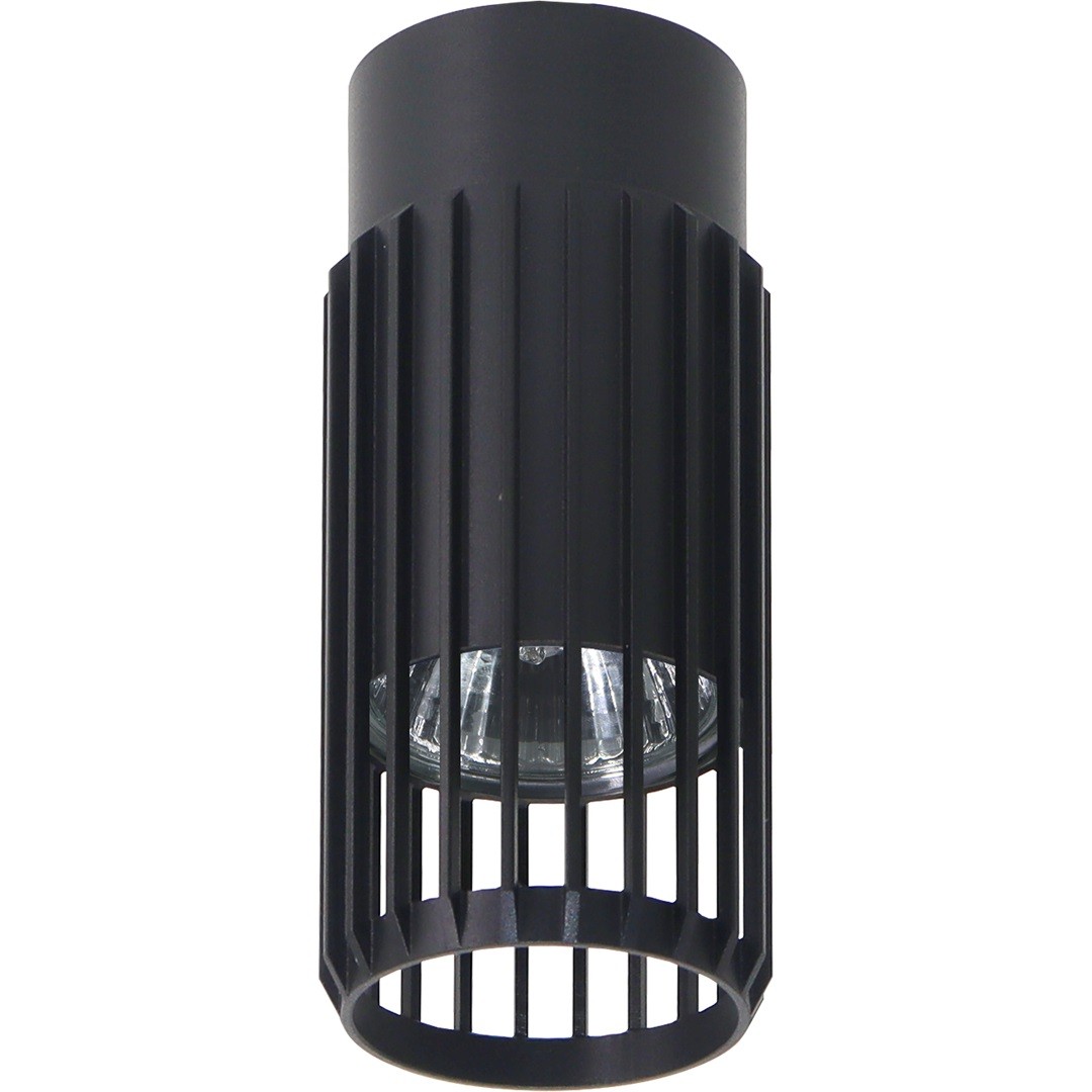 Lampa Sufitowa VERTICAL Czarny Metalowy Klosz 1xGU10 6x14cm
