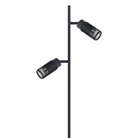 Lampa Podłogowa VERTICAL Regulowana Czarny Metalowe Klosze 2xGU10 150cm