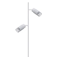 Lampa Podłogowa VERTICAL Regulowana Biały Metalowe Klosze 2xGU10 150cm