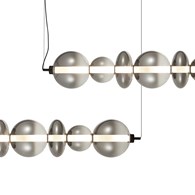 Lampa Wisząca DAPHNE Czarny Szklane Klosze 40W LED