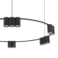 Lampa Wisząca GENESIS Koło Czarny 15xGU10 100cm