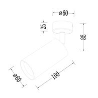 Lampa Kinkiet Spot Pipe Spot Złoty 1xGU10