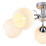 Lampa sufitowa OSLO Srebrna Szklane klosze 5xE27