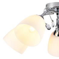 Lampa sufitowa PIREUS Srebrna Szklane klosze 5xE27