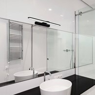 Kinkiet SPLASH czarny 40cm 8W LED