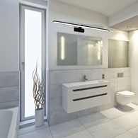 Kinkiet SPLASH czarny 100cm 21W LED