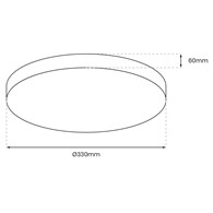 Plafon sufitowy MAYA Led złoty 15W 33 cm