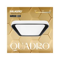 Plafon Sufitowy QUADRO Biały Czarny 66W LED 50cm