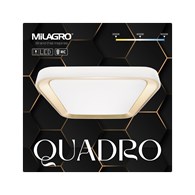 Plafon Sufitowy QUADRO Biały Złoty 66W LED 50cm