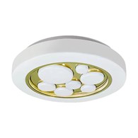 Plafon Sufitowy BUBBLES Biały Złoty 30W LED 39cm