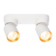 Lampa Sufitowa Spot ANDY Biały Złoty 2xGU10  22cm