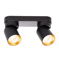 Lampa Sufitowa Spot ANDY Czarny Złoty 2xGU10 22cm
