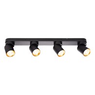 Lampa Sufitowa Spot ANDY Czarny Złoty 4xGU10 60cm
