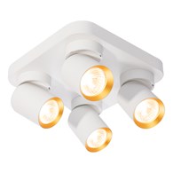 Lampa Sufitowa Spot ANDY Biały Złoty 4xGU10 22cm