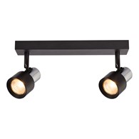 Lampa Sufitowa Spot CINO Czarny Srebrny 2xGU10
