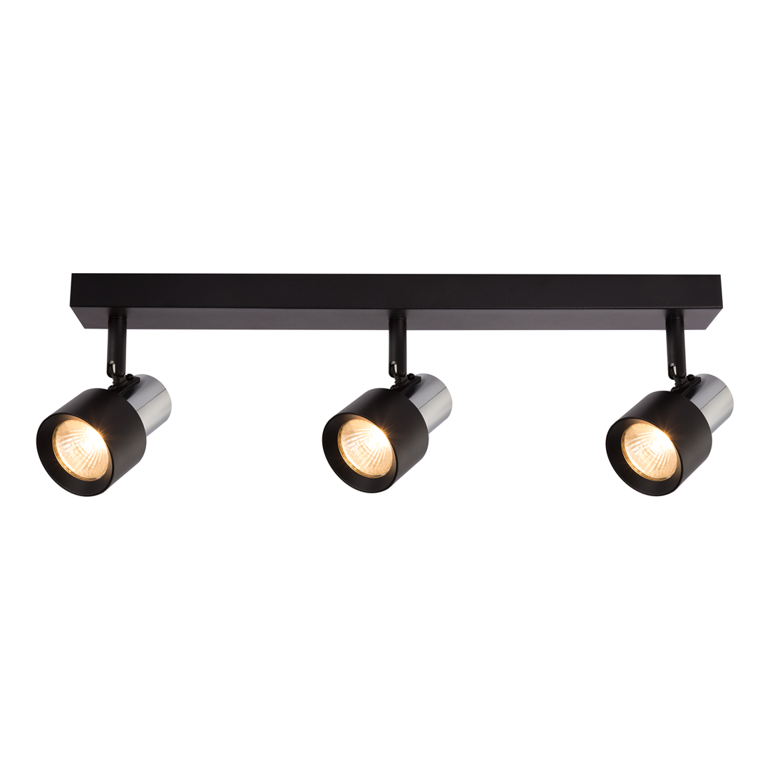 Lampa Sufitowa Spot CINO Czarny Srebrny 3xGU10