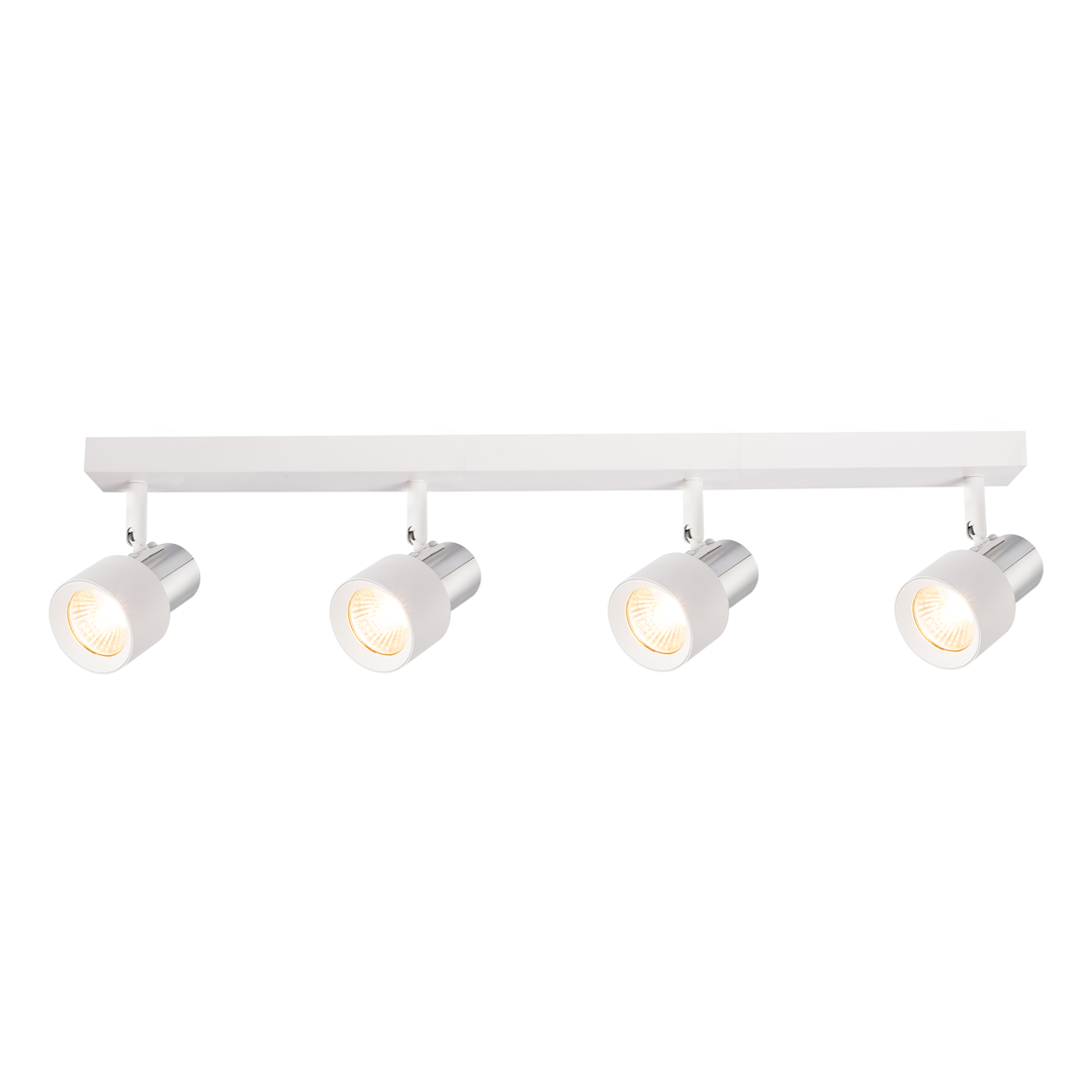 Lampa Sufitowa Spot CINO Biały Srebrny 4xGU10