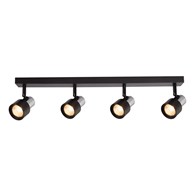 Lampa Sufitowa Spot CINO Czarny Srebrny 4xGU10