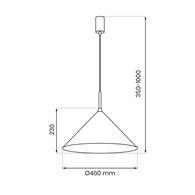 Lampa wisząca CAPITAL Różowe złoto Metalowa 1xGX53 46cm