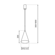 Lampa wisząca CAPITAL Złota Metalowa 1xGX53 17cm