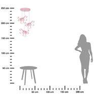 Lampa wisząca EMMA różowa 3xE27