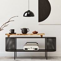 Lampa wisząca GAMMA Czarna Szklana 1xE27 30cm