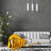 Lampa wisząca VIDAR biały drewno 3xGU10