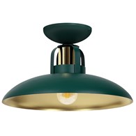 Lampa Sufitowa FELIX Zielony Złoty Metalowy Klosz 1xE27 30cm