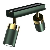 Lampa Sufitowa Spot JOKER Zielony Złoty 2xGU10