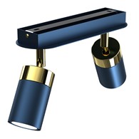 Lampa Sufitowa Spot JOKER Niebieski Złoty 2xGU10