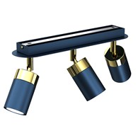 Lampa Sufitowa Spot JOKER Niebieski Złoty 3xGU10